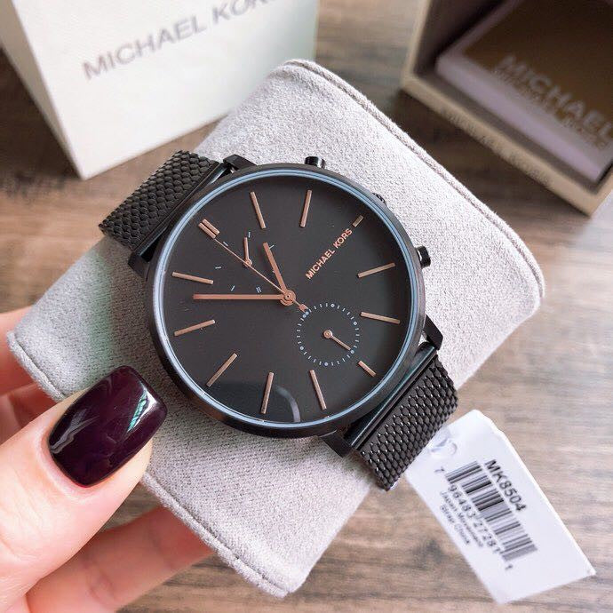 Michael Kors Jaryn Black Dial Black Stainless Steel Strap Watch For Men michael-kors-jaryn-black-dial-black-stainless-steel-strap-watch-for-men