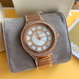 Michael Kors Kerry Mother of Pearl Dial Rose Gold Steel Strap Watch for Women - MK3313
