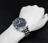 Tag Heuer Aquaracer Calibre 16 43mm Blue Dial Silver Steel Strap Watch untuk Pria - CAY211B.BA0927