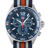 Tag Heuer Formula 1 Chronograph 43mm Dial Biru Jam Tangan NATO Strap untuk Pria - CAZ1014.FC8196