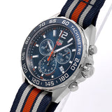Tag Heuer Formula 1 Chronograph 43mm Dial Biru Jam Tangan NATO Strap untuk Pria - CAZ1014.FC8196