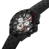 Tag Heuer Formula 1 Indy 500 Edisi Terbatas Chronograph Black Dial Black Rubber Strap Watch untuk Pria - CAZ101AD.FT8024