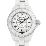 Chanel J12 Ceramic White Dial White Steel Strap Watch for Women - J12 H0968