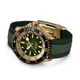 Breitling Superocean Automatic 42 Green Dial Green Rubber Strap Watch for Men - N17375201L1S1