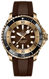 Breitling Superocean Automatic 44 Brown Dial Brown Rubber Strap Watch for Men - N17376201Q1S1