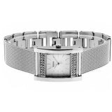 Guess Nouveau Diamonds Silver Dial Silver Mesh Bracelet Watch for Women - W0127L1