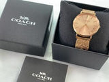 Coach Perry Rose Gold Dial Rose Gold Mesh Bracelet Watch for Women - 14503343