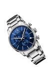 Calvin Klein City Chronograph Blue Dial Silver Steel Strap Watch for Men - K2G2714N