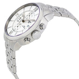 Tissot Chemin des Tourelles Automatic Chronograph White Dial Silver Steel Strap Watch for Men - T099.427.11.038.00