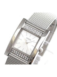 Guess Nouveau Diamonds Silver Dial Silver Mesh Bracelet Watch for Women - W0127L1