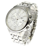 Tissot Chemin des Tourelles Automatic Chronograph White Dial Silver Steel Strap Watch for Men - T099.427.11.038.00