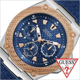 Guess Legacy Analog Blue Dial Blue Denim Strap Watch for Men - W1058G1