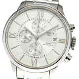 Tissot Chemin des Tourelles Automatic Chronograph White Dial Silver Steel Strap Watch for Men - T099.427.11.038.00