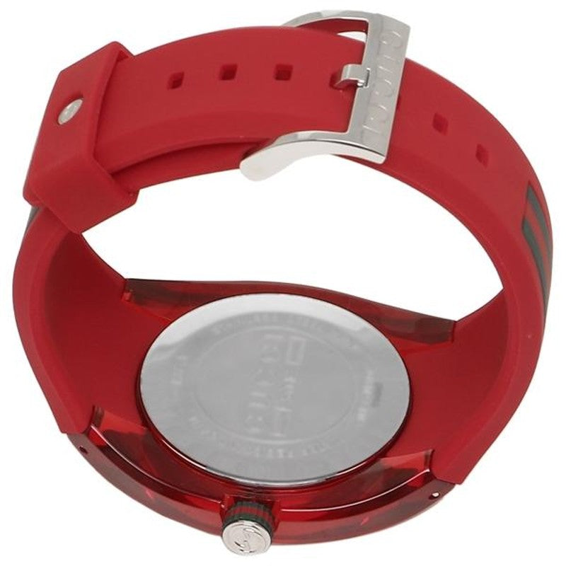 Gucci Sync XXL Quartz Red Dial Red Rubber Strap Unisex Watch - YA13710