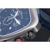 Gucci Coupe Chronograph Blue Dial Two Tone NATO Strap Watch for Men - YA131203