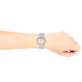 Versace Greca Quartz White Dial Two Tone Steel Strap Watch For Women - VEVH01020
