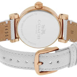 Coach Madison White Dial White Leather Strap Watch for Women - 14502401