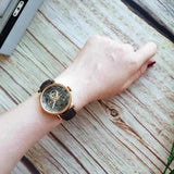 Fossil Boyfriend Automatic Skeleton Grey Dial Grey Leather Strap Watch for Women - ME3089