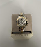 Michael Kors Bradshaw Chronograph Silver Dial Two Tone Steel Strap Watch For Women - MK5912