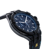 Maurice Lacroix Aikon Chronograph Limited Edition Black Dial Black Leather Strap Watch for Men - AI1018-PVB01-337-1