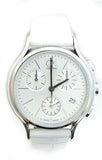 Calvin Klein Skirt White Dial White Leather Strap Watch for Women - K2U291L6