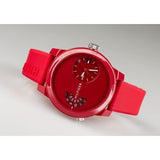 Tommy Hilfiger Denim Red Dial Red Rubber Strap Watch for Men - 1791557