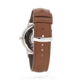 Emporio Armani Renato Quartz Silver Dial Brown Leather Strap Watch For Men - AR11185