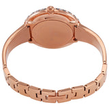Swarovski Crystal Rose Black Dial Rose Gold Steel Strap Watch for Women - 5484050