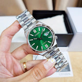 Citizen Tsuyosa Automatic Green Dial Silver Steel Strap Watch For Men - NJ0150-81X