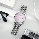 Citizen x Pantone Dreamy Pink Dial Silver Steel Strap Watch For Men - NJ0158-89X