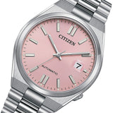 Citizen x Pantone Dreamy Pink Dial Silver Steel Strap Watch For Men - NJ0158-89X