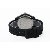 Tommy Hilfiger Denim Black Dial Black Rubber Strap Watch for Men - 1791555