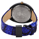 Versace Shadov Quartz Black Dial Blue Leather Strap Watch for Men - VEBM00418