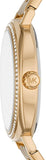 Michael Kors Nia Quartz Gold Dial Gold Steel Strap Watch For Women - MK3989