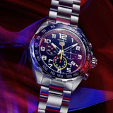 Tag Heuer Formula 1 Gulf Chronograph Blue Dial Silver Steel Strap Watch for Men - CAZ101AT.BA0842