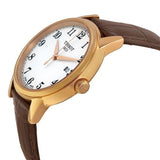 Tissot T Classic Carson Quartz White Dial Brown Leather Strap Watch for Men - T085.410.36.012.00