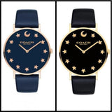 Coach Perry Navy Blue Dial Navy Blue Leather Strap Watch for Women - 14503043