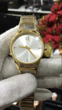 Calvin Klein Stately White Dial Gold Steel Strap Watch for Women - K3G2352W