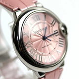 Cartier Ballon Bleu De Cartier Pink Dial Pink Leather Strap Watch for Women - WSBB0007