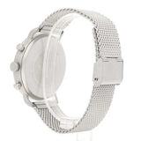 Emporio Armani Classic Chronograph Quartz Silver Dial Silver Mesh Bracelet Watch For Men - AR0390