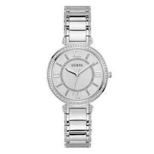 Guess Montage Quartz Silver Dial Silver Steel Strap Watch For Women - GW0588L2