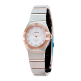 Omega Constellation Manhattan Quartz Diamonds Mother of Pearl Dial Two Tone Steel Strap Watch for Women - 131.20.25.60.55.001