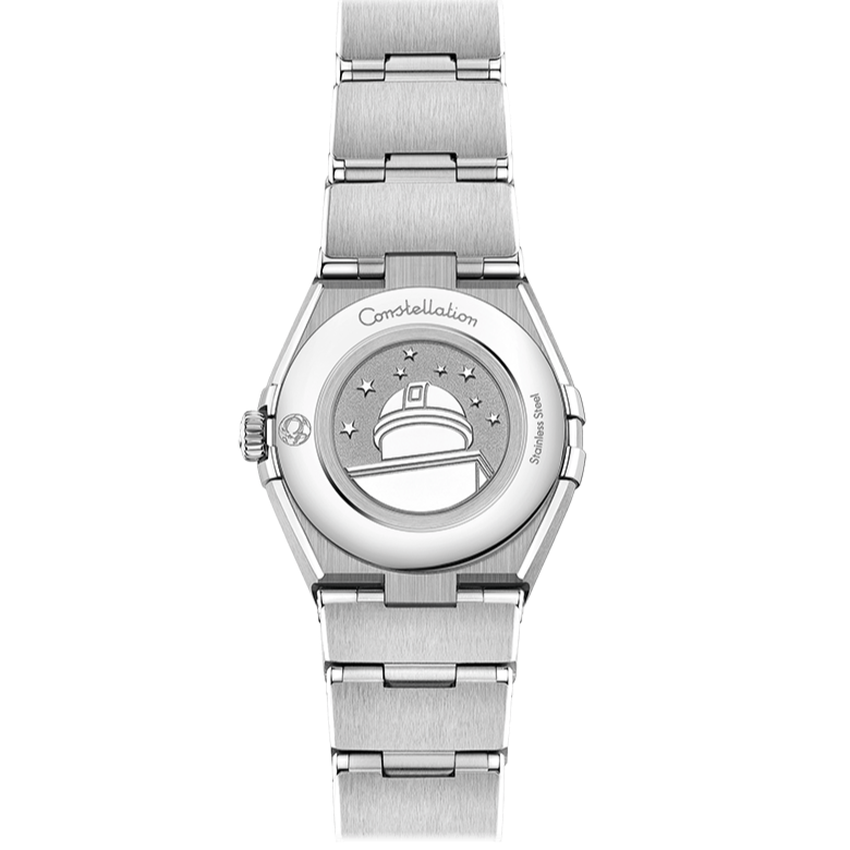 Omega Constellation Manhattan Quartz Diamonds Mother of Pearl Dial Silver Steel Strap Watch for Women - 131.15.25.60.55.001