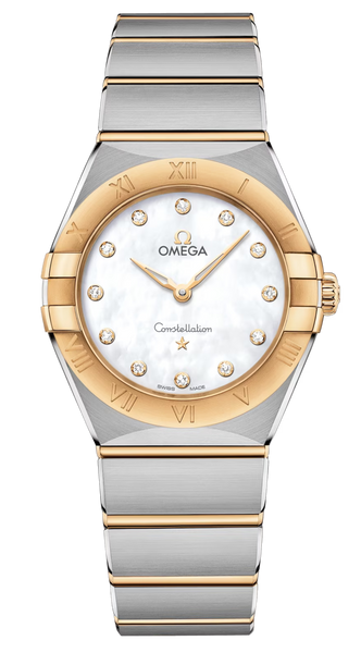 Omega Constellation Manhattan Mother of Pearl Dial Two Tone 