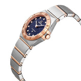 Omega Constellation Quartz Diamonds Blue Dial Two Tone Steel Strap Watch for Women - 131.20.25.60.53.002