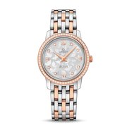 Omega De Ville Prestige Quartz Diamonds Silver Dial Two Tone Steel Strap Watch for Women - 424.25.27.60.52.001