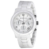 Michael Kors Runway White Ceramic Dial White Steel Strap Watch for Women - MK5161