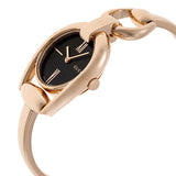 Gucci Horsebit Collection Black Dial Rose Gold Steel Strap Watch For Women - YA139507