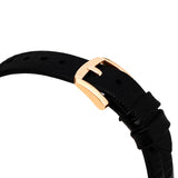 Emporio Armani Gioia Quartz Mother of Pearl Dial Black Leather Strap Watch For Women - AR11390