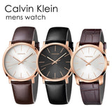 Calvin Klein Posh Silver Dial Brown Leather Strap Watch for Men - K8Q316G6